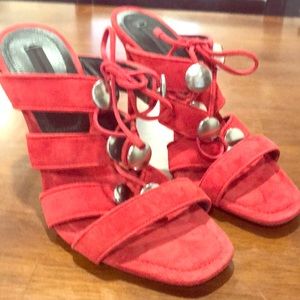 Alexander wang brand new Allegra heels in red